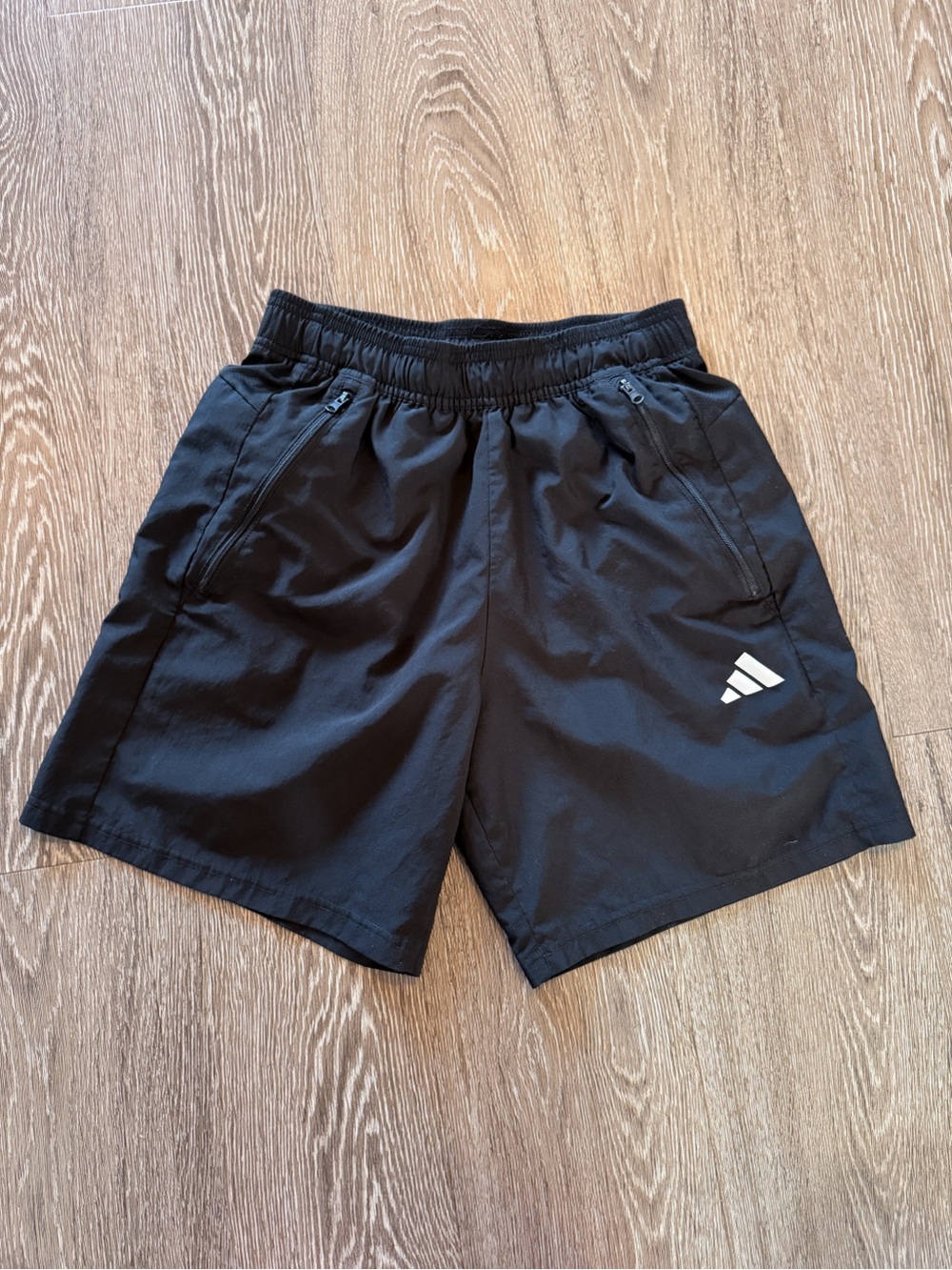 adidas Black Men's Athletic Zip-Pocket Training Shorts